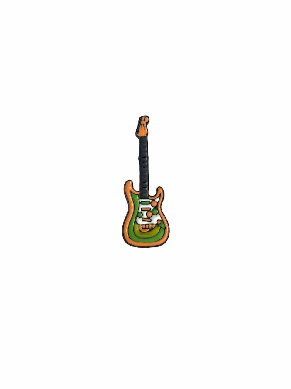Elektro Gitar Müzik Yeşil Turuncu Hediyelik Rozet