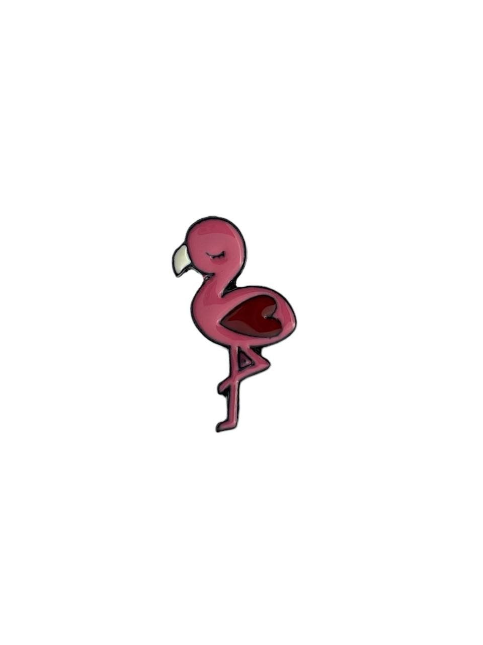 Flamingo Pembe Kuş Hayvansever Şık Hediyelik Rozet
