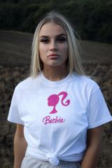 Barbie Unisex Beyaz T-shirt