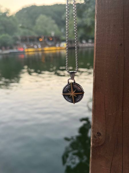 Viking Pusula 316L A+++ Plus Kalite Paslanmaz Çelik Kolye Erkek Kolye