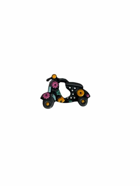 Vespa Motifli Motorsiklet Scooter  Hediyelik Rozet