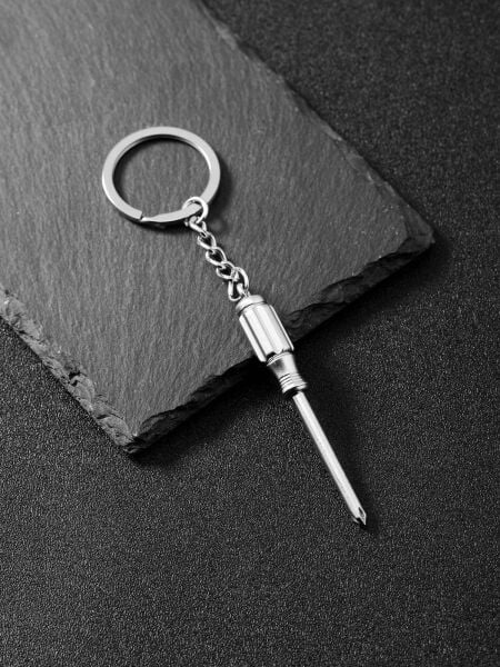 Tornavida Şekil Paslanmaz Metal Anahtarlik