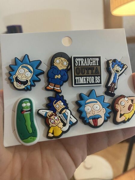 Rick And Morty Crocks Terlik Süsü Jibbitz Crocs Aksesuarı 8 Adet