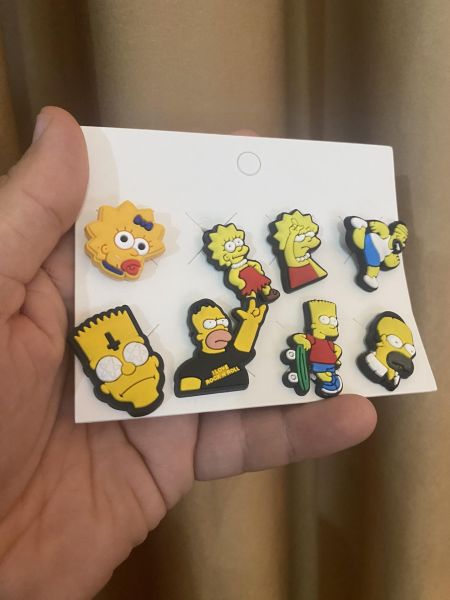 Acousticworld Simpson Crocks Terlik Süsü Jibbitz Crocs Aksesuarı 8 Adet