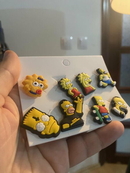 Acousticworld Simpson Crocks Terlik Süsü Jibbitz Crocs Aksesuarı 8 Adet