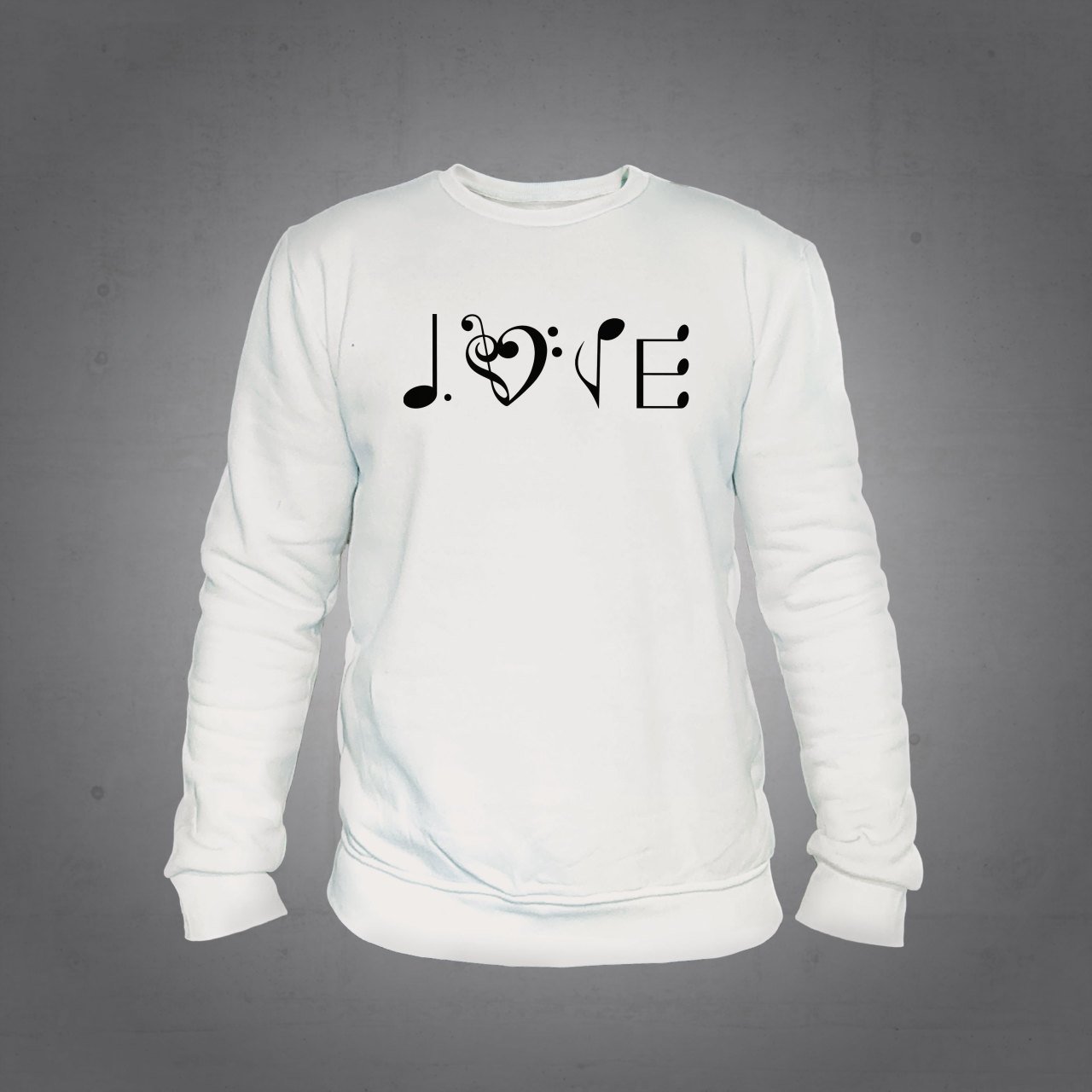 Aşk Love Nota  Beyaz Unisex