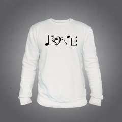 Aşk Love Nota  Beyaz Unisex