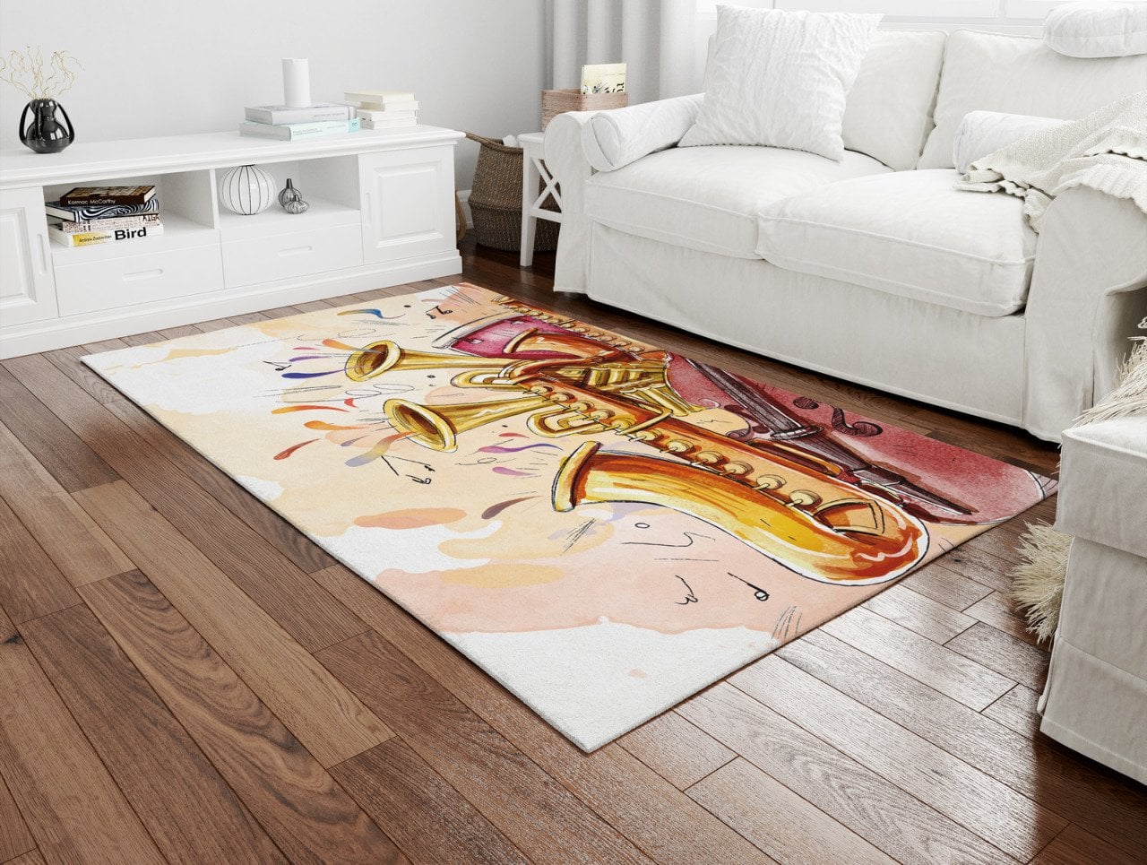 Enstrümanlar Renkli Halı 100x150