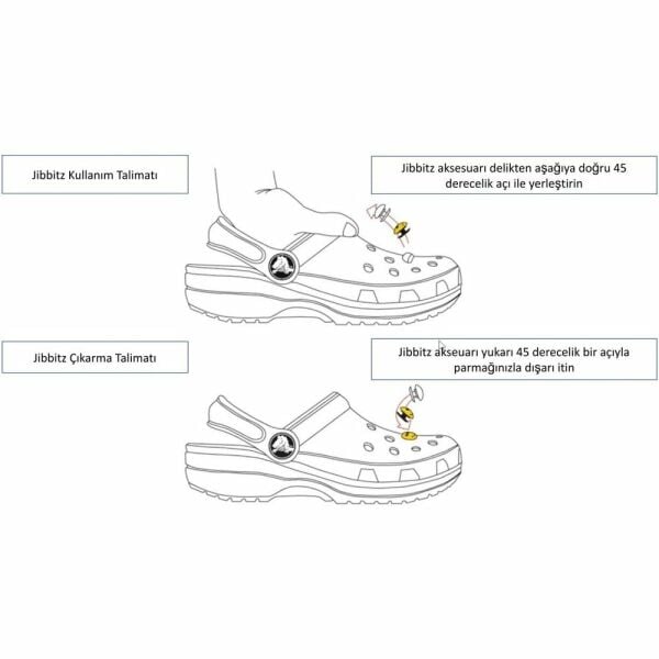 Kuromi & Melody Jibbitz 8'li Terlik Süsü Crocs ve Diğer Terliklerle Uyumlu
