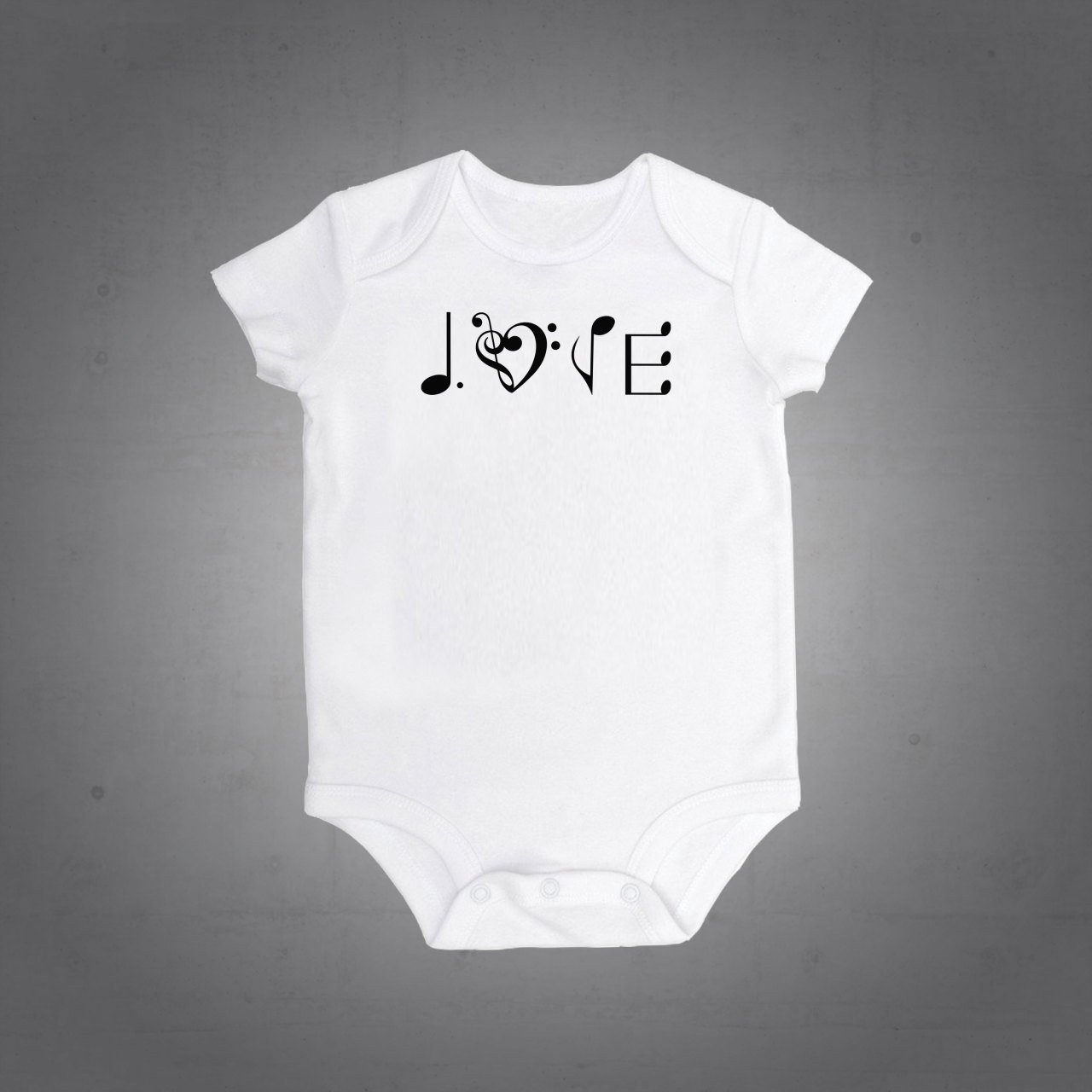 Aşk Love Nota Bebek Body 12 Ay