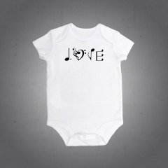 Aşk Love Nota Bebek Body 12 Ay