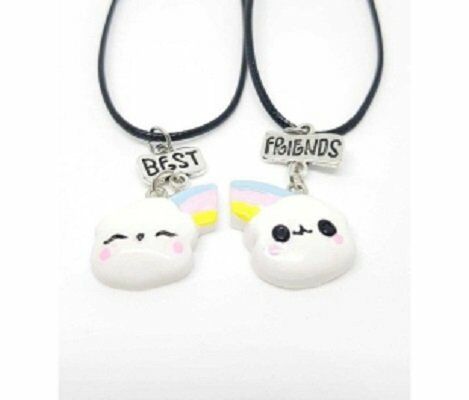 Best friends Renkli Gökkuşağı Arkadaşlık sevgili Kolye
