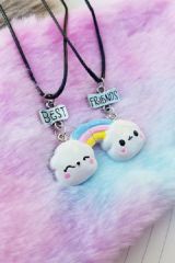 Best friends Renkli Gökkuşağı Arkadaşlık sevgili Kolye