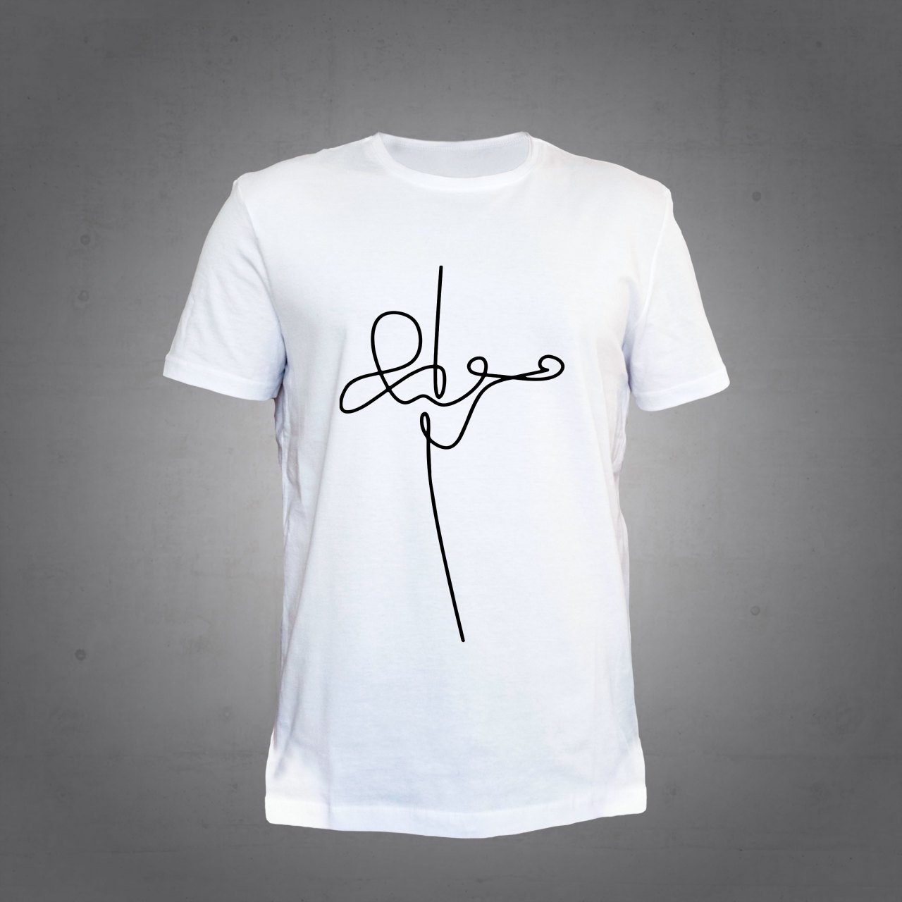 Sanatsal Kemancı Beyaz Tshirt