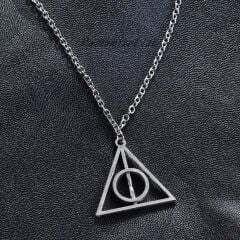 Harry Potter Ölüm Yadıgarları  Üçgen  Ortası Dönen Çelik Kolye