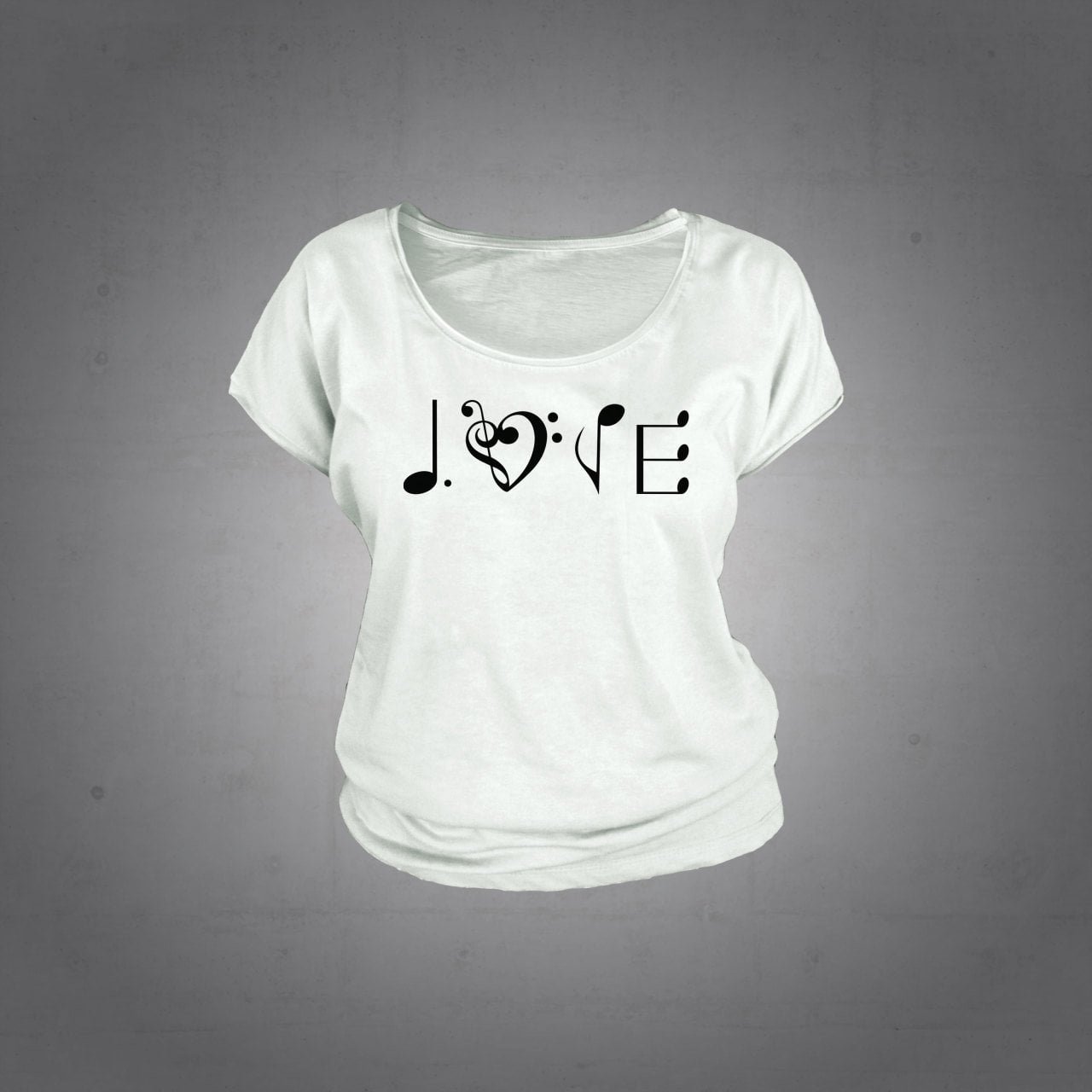 Aşk Love Nota Tshirt Kadın