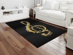 Sol Anahtar Altın Parçaları Halı 100x150
