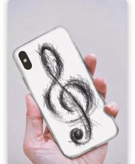 Siyah Sol Anahtar Oppo Telefon Kılıfı