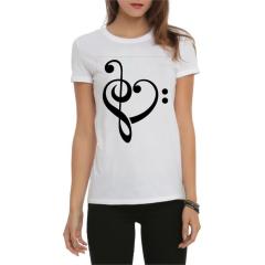 Fa Anahtar&Kalp Kadın Tshirt