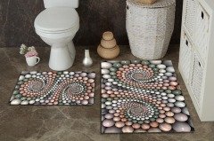 Taş Görünüm Banyo Paspas 2 li