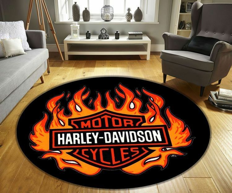 Harley Davidson Motor Genuine Yuvarlak Halı