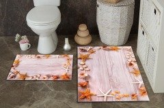 Deniz Kabuğu Deniz Yıldızı Banyo Paspas 2 li