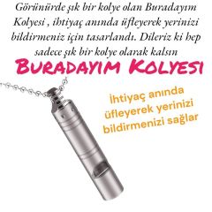 Buradayım Kolyesi Zincir 70cm