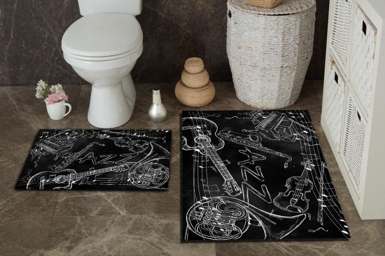 Jazz Müzik Banyo Paspas 2 li