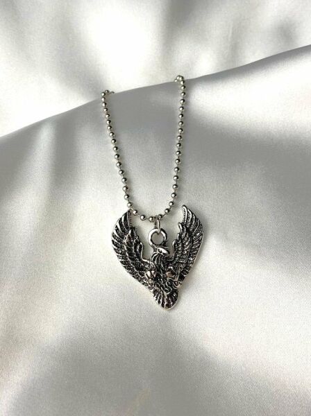 Gotik Kartal Pençe Gümüş Kaplama Erkek Kadın Kolye