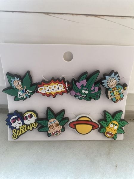 Rick and Morty Terlik Süsü Cross Terlik Jibbitz Terlik Aksesuarı 8 Adet
