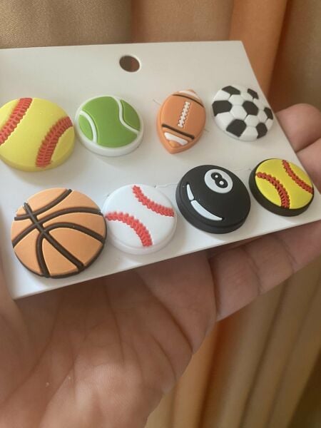 Spor Futbol Basketbol Terlik Süsü Cross Terlik Jibbitz Terlik Aksesuarı 8 Adet