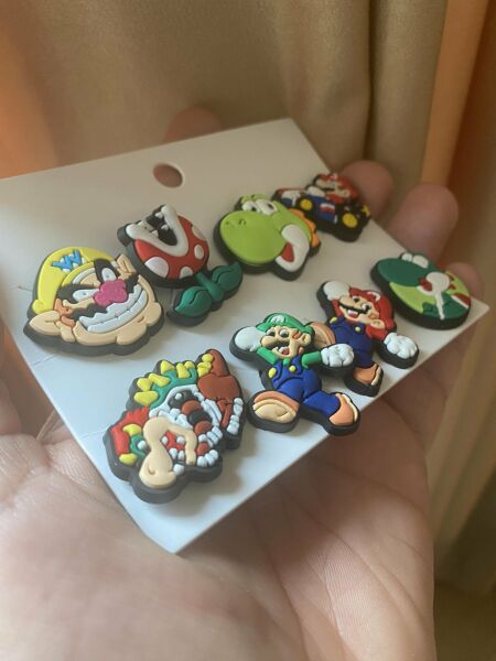 Super Mario Terlik Süsü Cross Terlik Jibbitz Terlik Aksesuarı 8 Adet