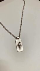 Sol Anahtar Unisex Kolye