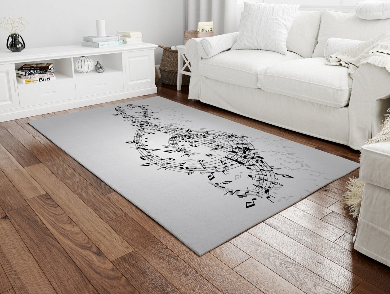 Sol Anahtar Nota Halı 100x150