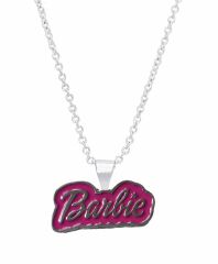 Barbie Pembe Kolye 925 Ayar Gümüş Kaplama