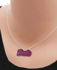 Barbie Pembe Kolye 925 Ayar Gümüş Kaplama