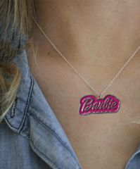 Barbie Pembe Kolye 925 Ayar Gümüş Kaplama