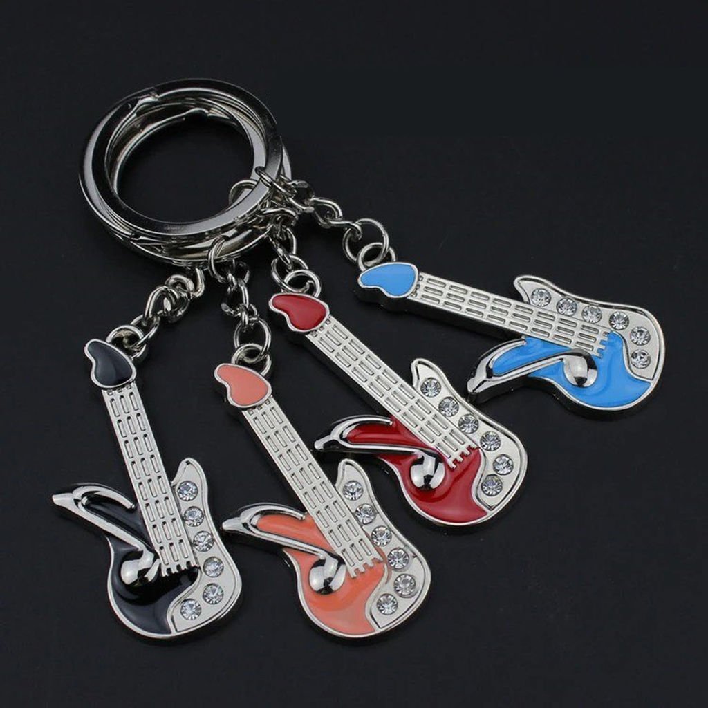 Gitar 4'lü metal Anahtarlık