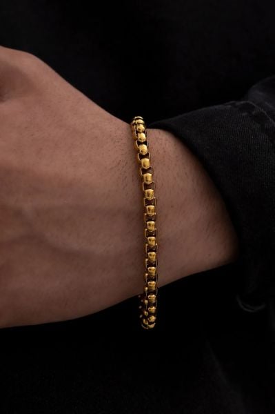 Arnavut Zincir Çelik Bileklik 4mm Unisex Bileklik Künye Kalın Model