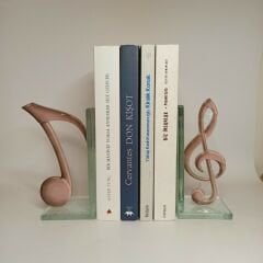 Kitap Tutucu / Sol Anahtarı - Nota 13 cm Sütlü Kahve