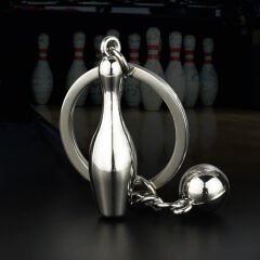 Bowling Top ve Labut Metal Anahtarlık