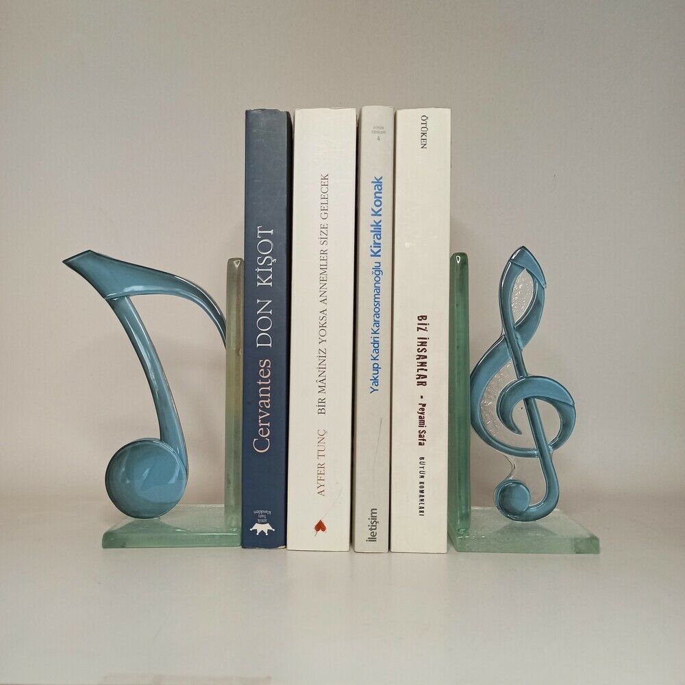 Kitap Tutucu / Sol Anahtarı - Nota 13 cm Turkuaz Renk