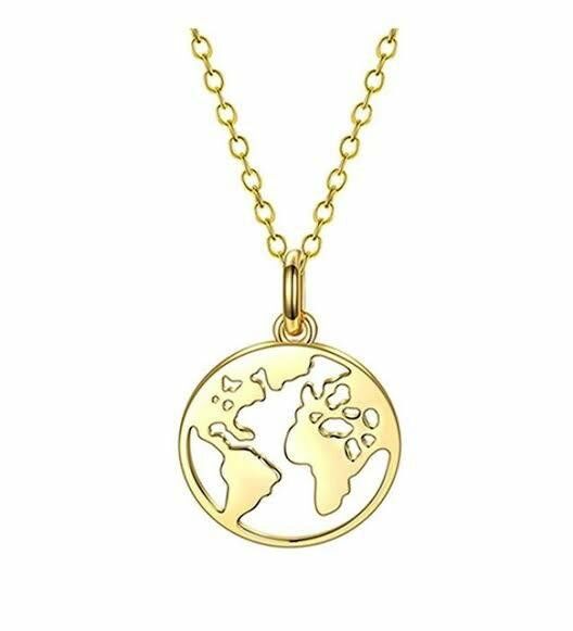 Gold Renk Dünya Kadın Kolye Çelik
