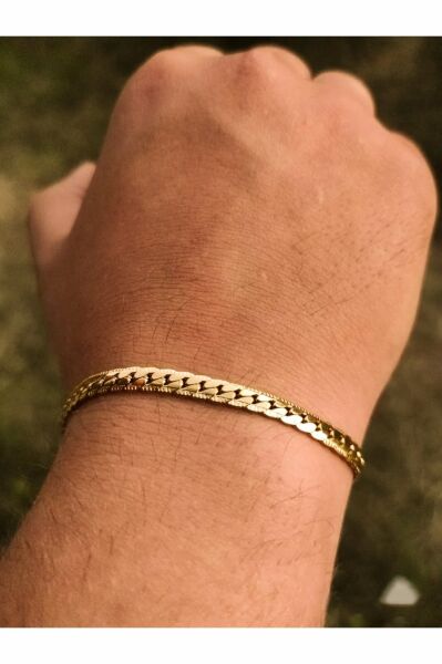 Urban Kararmaz Gold Çelik Bileklik Unisex