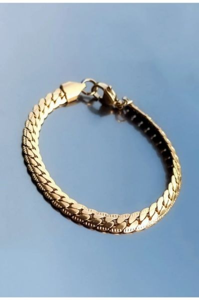 Urban Kararmaz Gold Çelik Bileklik Unisex