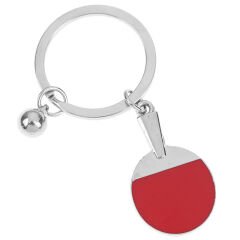 Ping Pong Raketi ve Masa Tenisi Topu Metal Anahtarlık