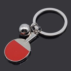 Ping Pong Raketi ve Masa Tenisi Topu Metal Anahtarlık
