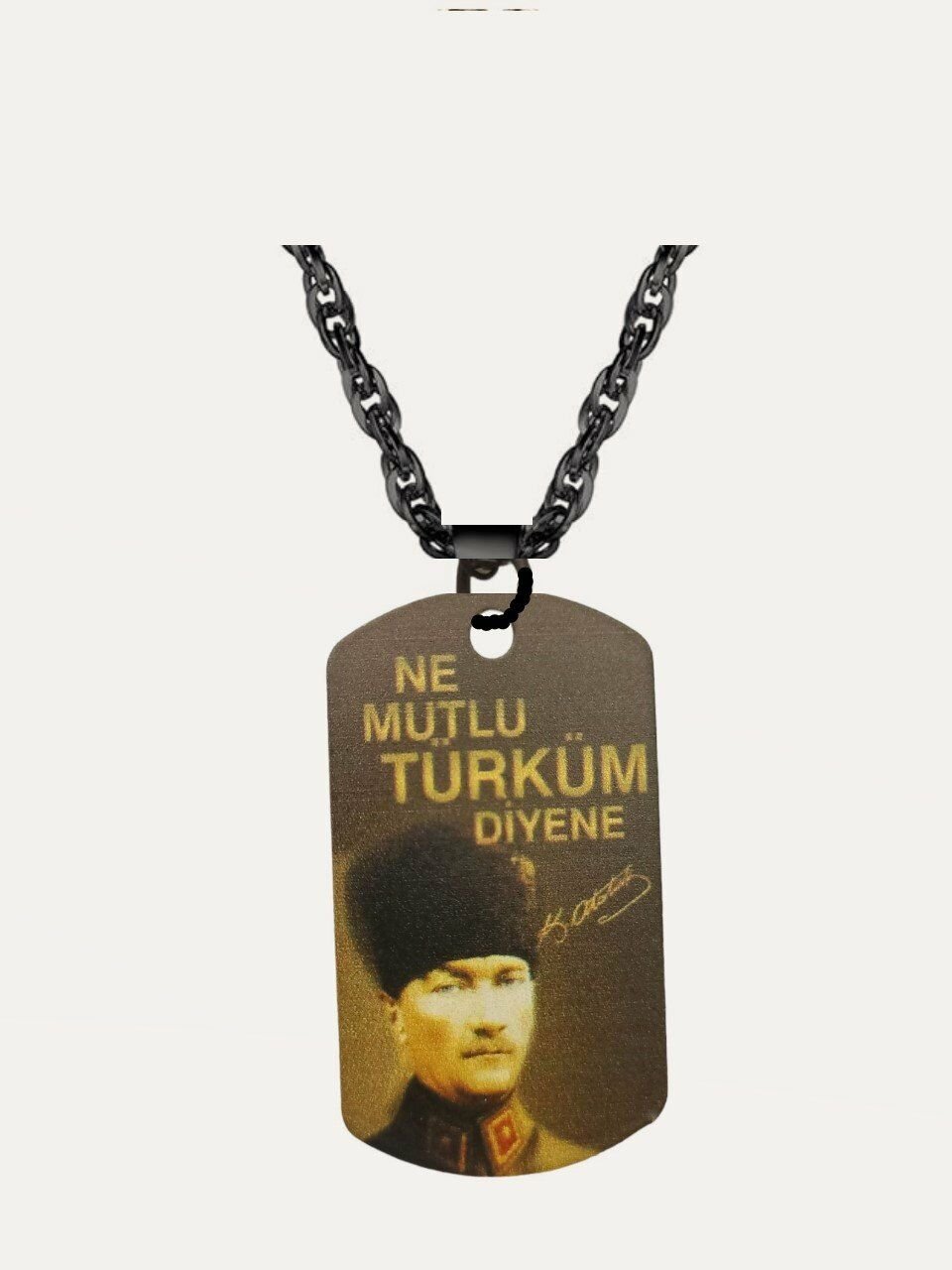 Ne Mutlu Türküm Diyene Atatürk Künye Kolye