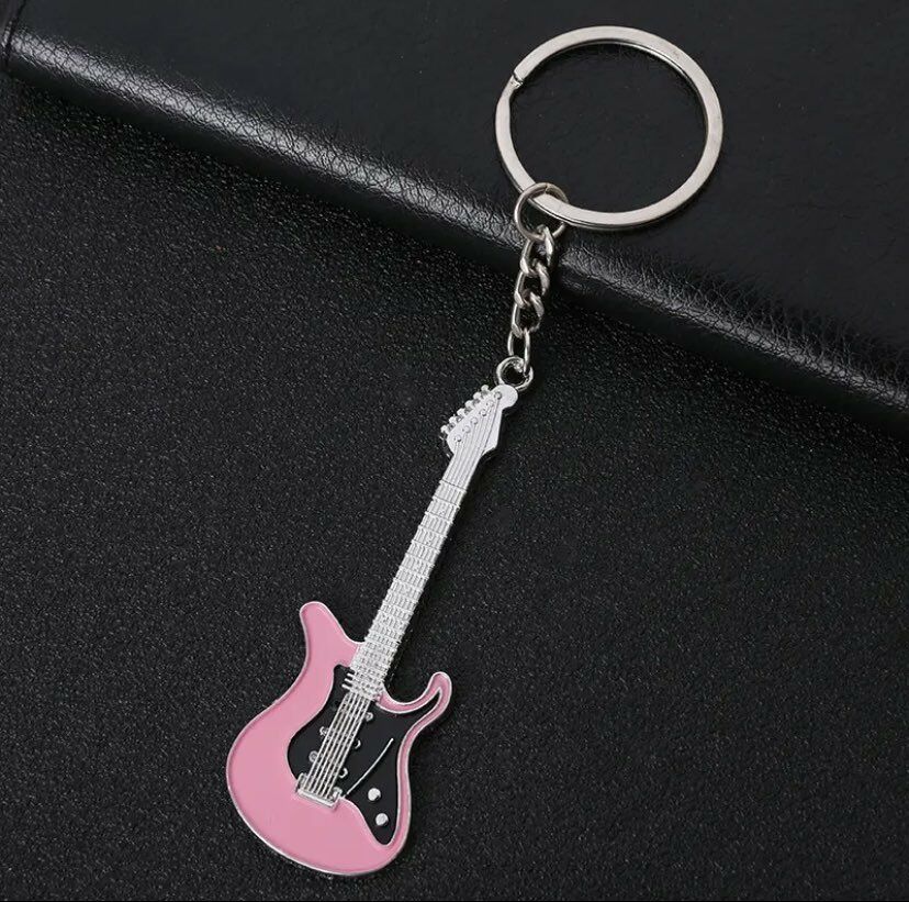 Gitar Anahtarlık Pembe