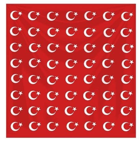 Ay Yıldız Kırmızı Fular Bandana